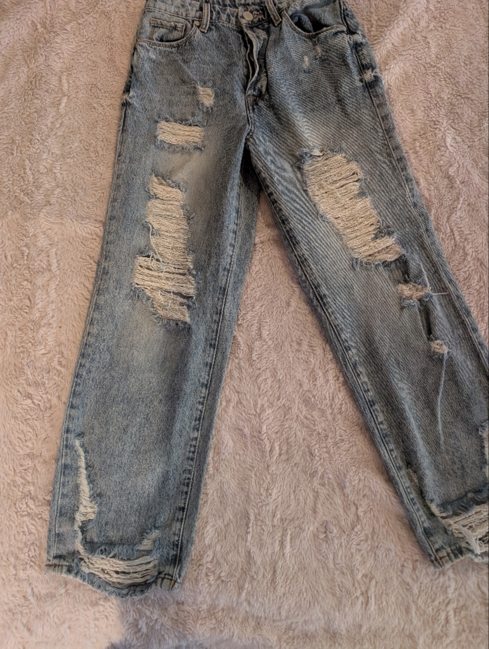Blank NYC The Baxter Ribcage Straight Leg Distressed Jeans 25 90s Grunge